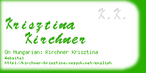 krisztina kirchner business card